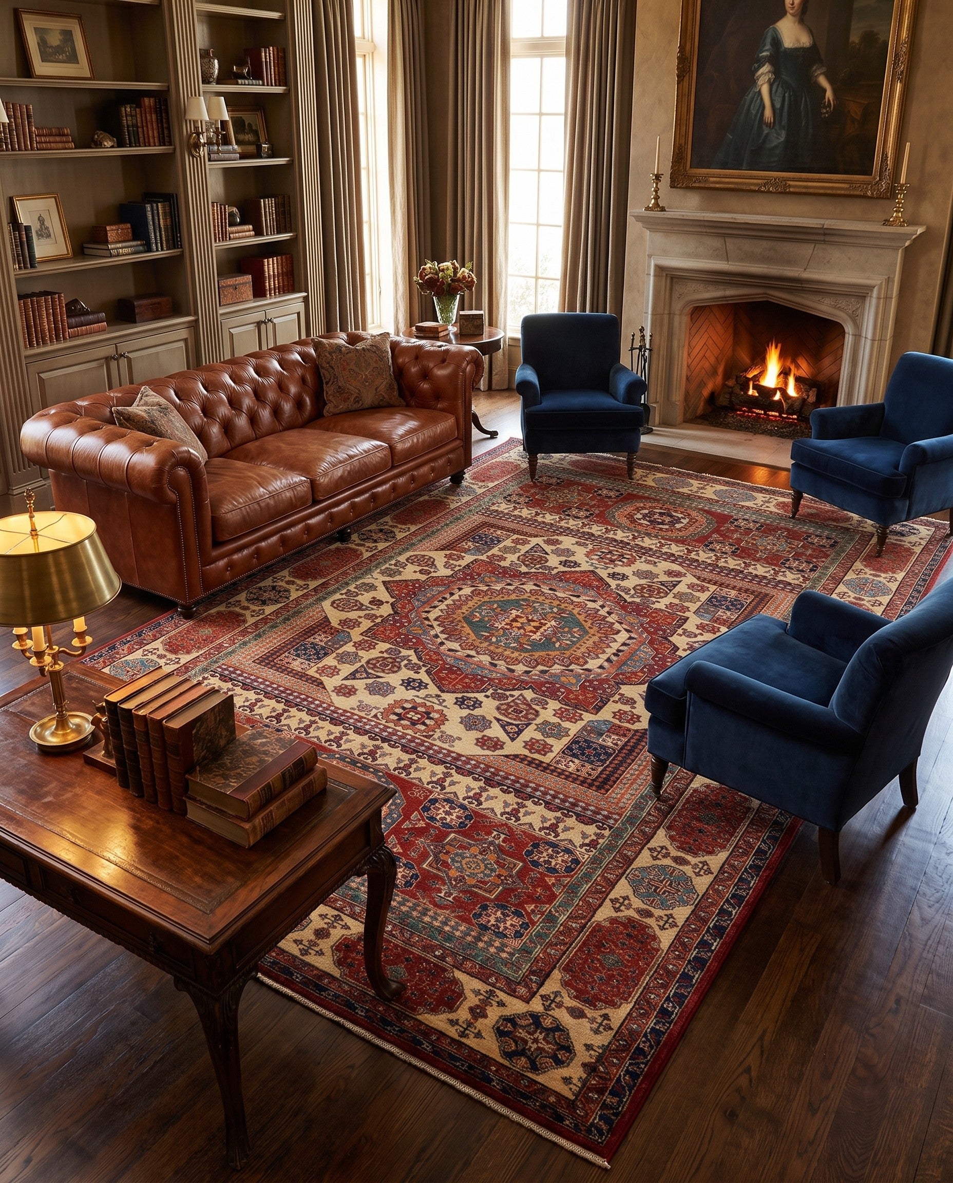 6' 8 x 9' 9 Hand Knotted Mamluk Ziegler Rug