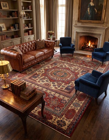 6' 8 x 9' 9 Hand Knotted Mamluk Ziegler Rug