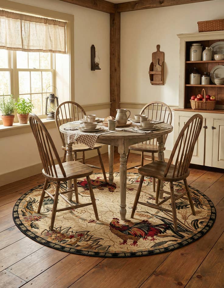 Detail image of 6' x 6' Country Round Rug