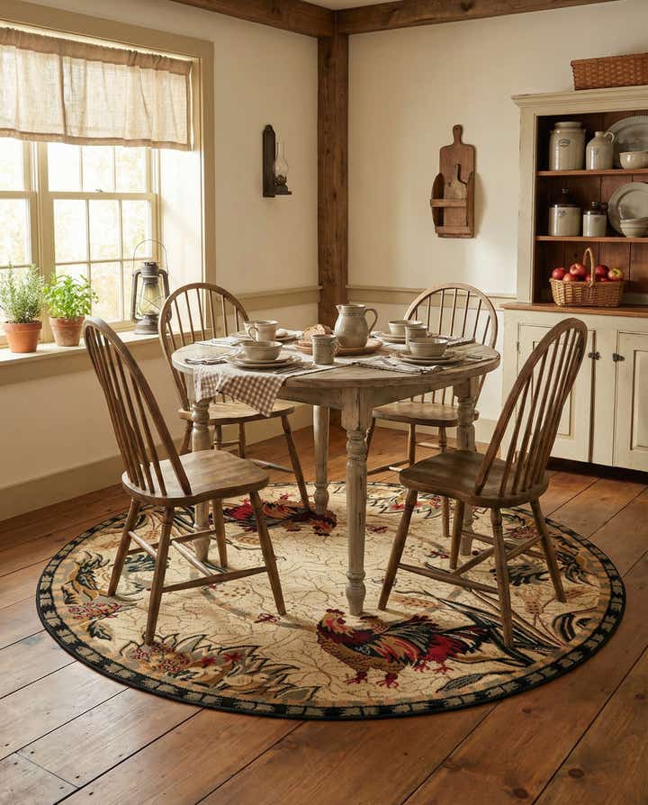 6' x 6' Pastoral Round Rug