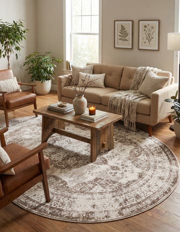 Beige Monaco Oval Rug