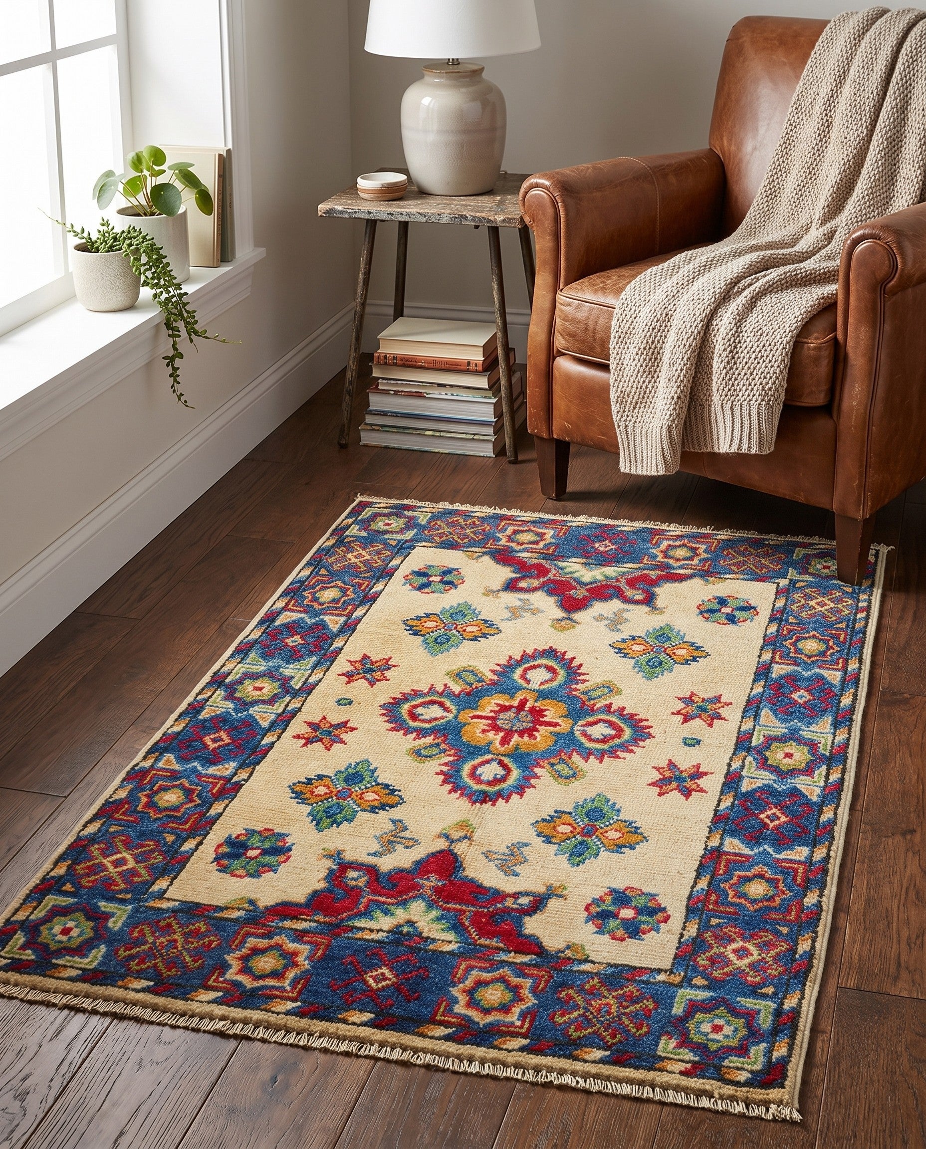 2' 1 x 3' 2 Hand Knotted Kazak Rug