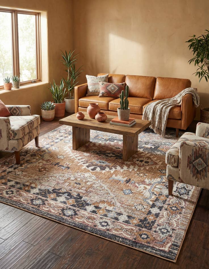 Detail image of 7' 10 x 10' Eco Southwestern Rug