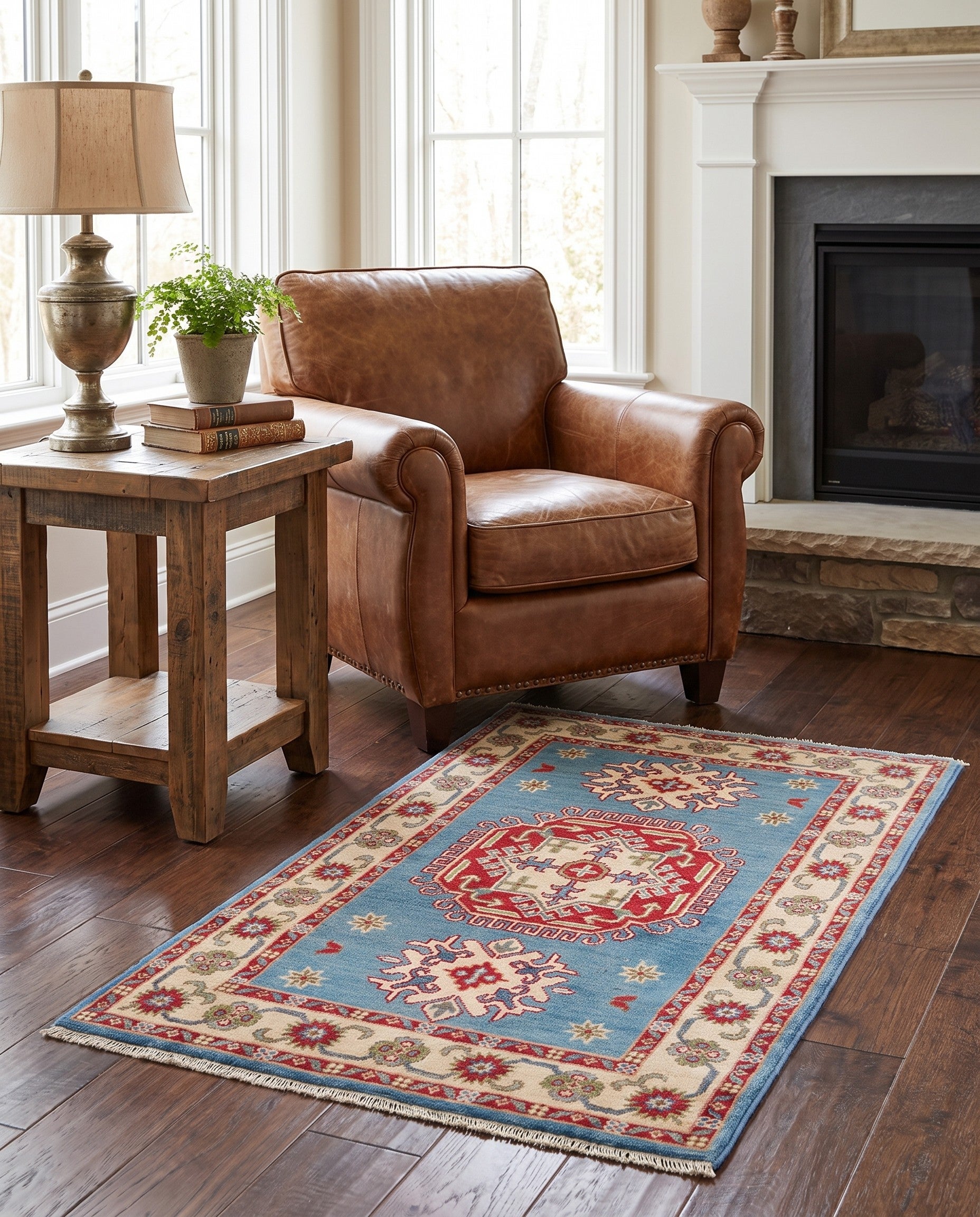 2' 7 x 4' 3 Hand Knotted Kazak Rug