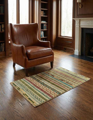 2' 8 x 4' Hand Knotted Modern Ziegler Rug