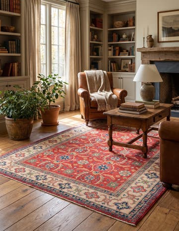 4' 11 x 6' 6 Hand Knotted Kazak Rug