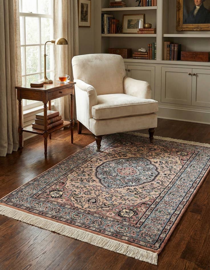 Detail image of 3' 3 x 5' 2 Hand Knotted Kashmir Oriental Rug