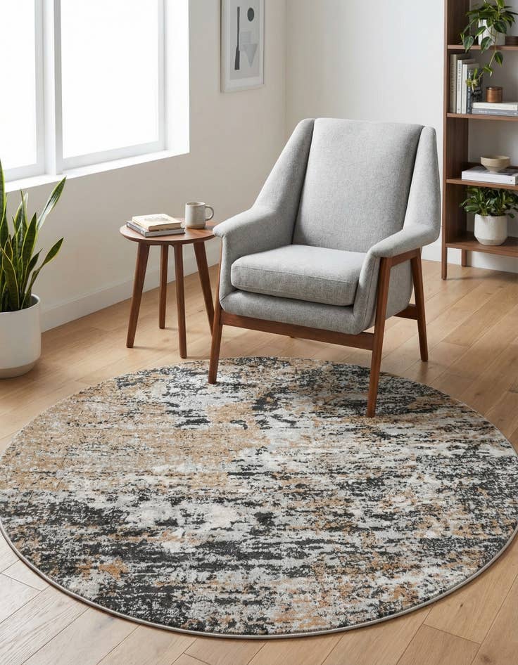 Detail image of 5' 3 x 5' 3 Leipzig Round Rug