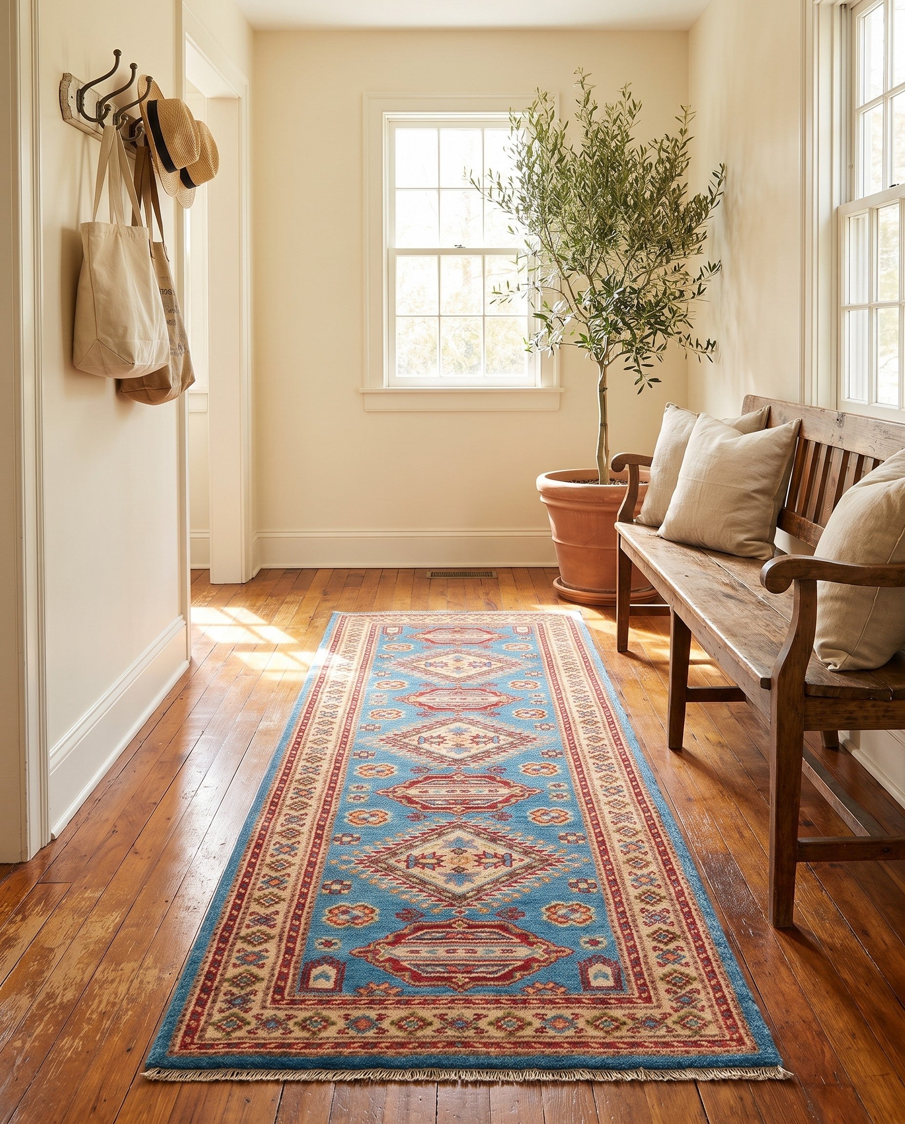 2' x 5' 10 Hand Knotted Kazak Runner Rug