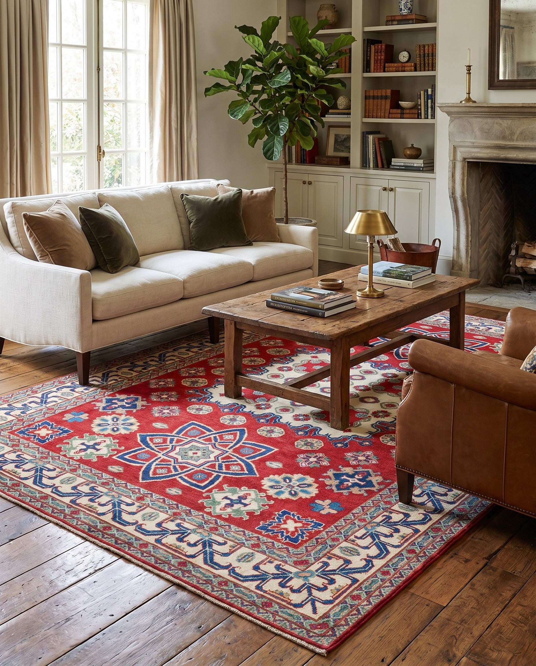 7' 1 x 10' 2 Hand Knotted Kazak Rug