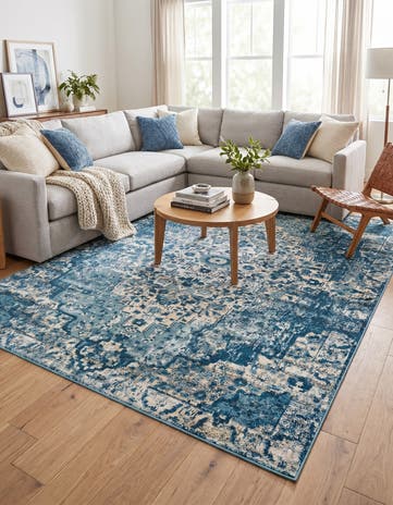 Navy Blue Amulet Rug