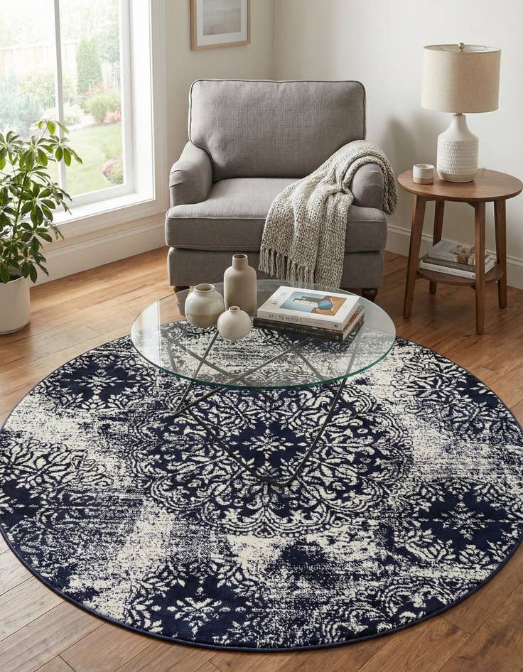 Detail image of 5' 3 x 5' 3 Monte Carlo Round Rug