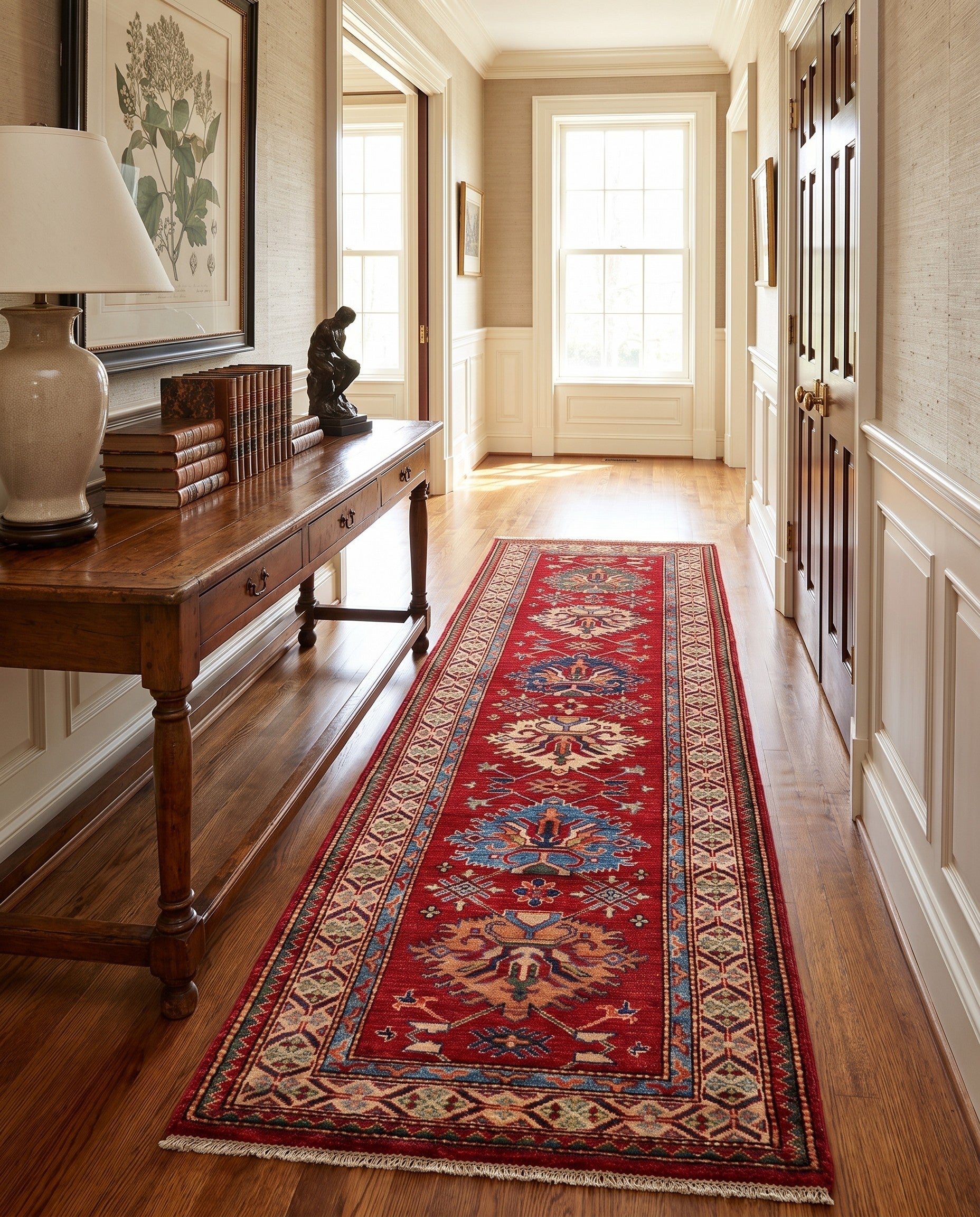 2' 7 x 8' 3 Hand Knotted Kazak Runner Rug