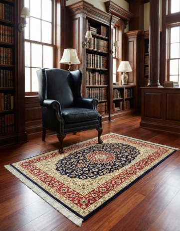 2' 7 x 4' Ghom Silk Rug