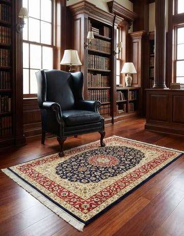 2' 7 x 4' Ghom Silk Rug