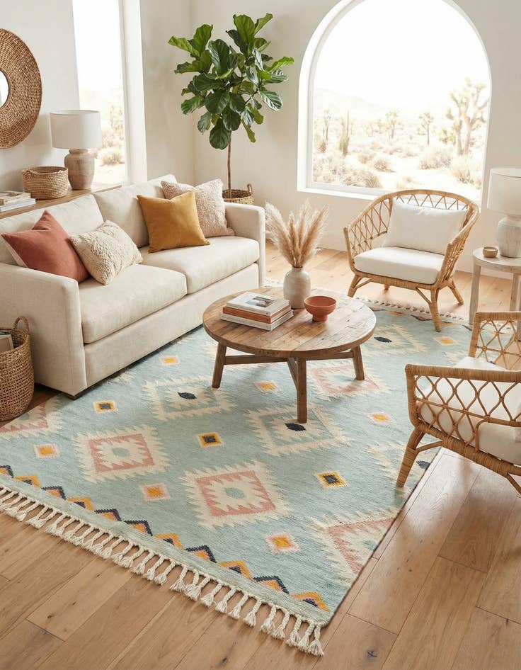 Detail image of 8' x 10' Hand Woven Arizona Wool Rug