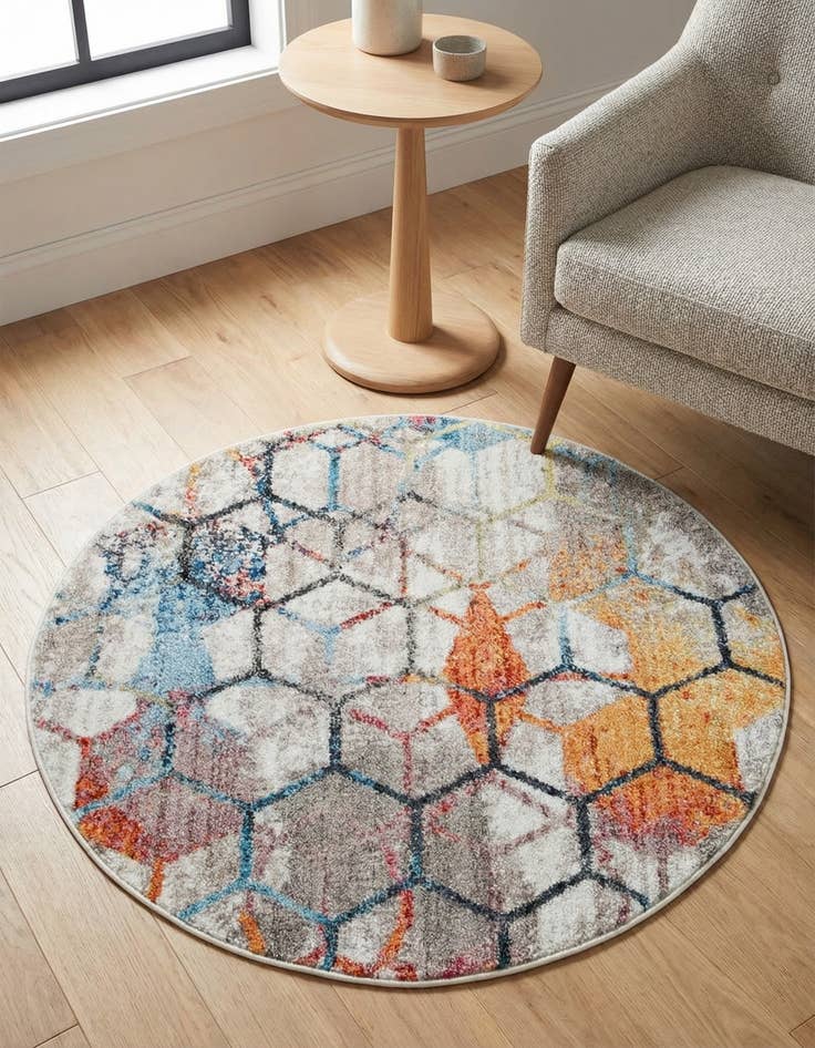 Detail image of 3' 3 x 3' 3 Prism Round Rug