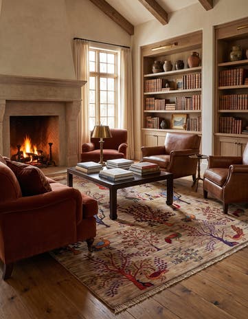 5' x 6' 5 Hand Knotted Ariana Ziegler Rug