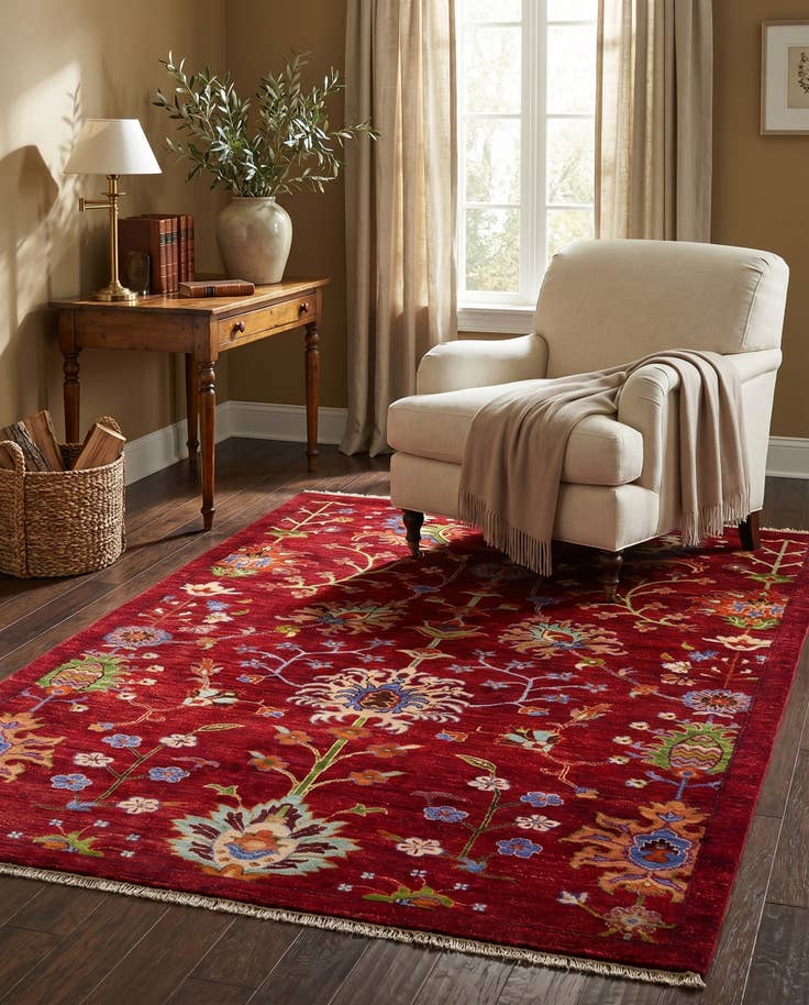 Detail image of 4' 3 x 6' 1 Hand Knotted Ariana Ziegler Rug
