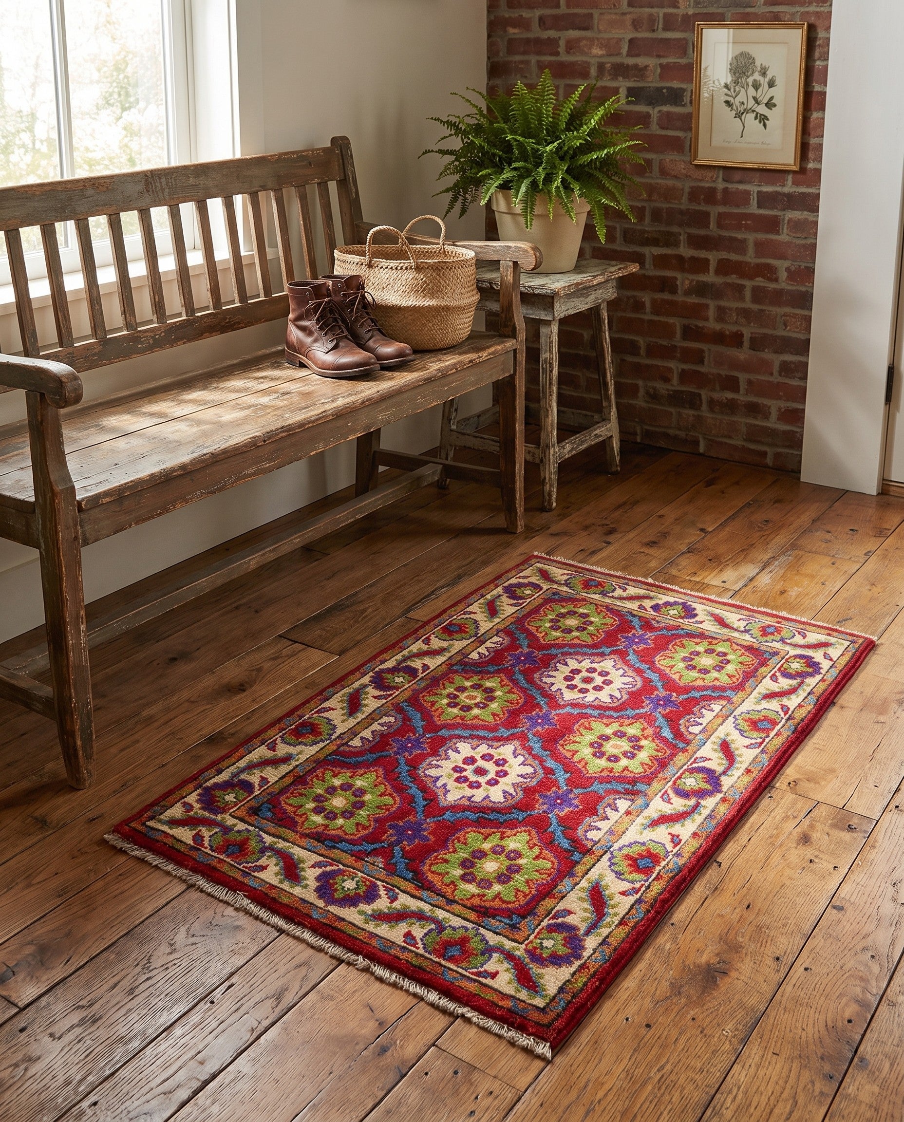 1' 11 x 3' Hand Knotted Kazak Rug