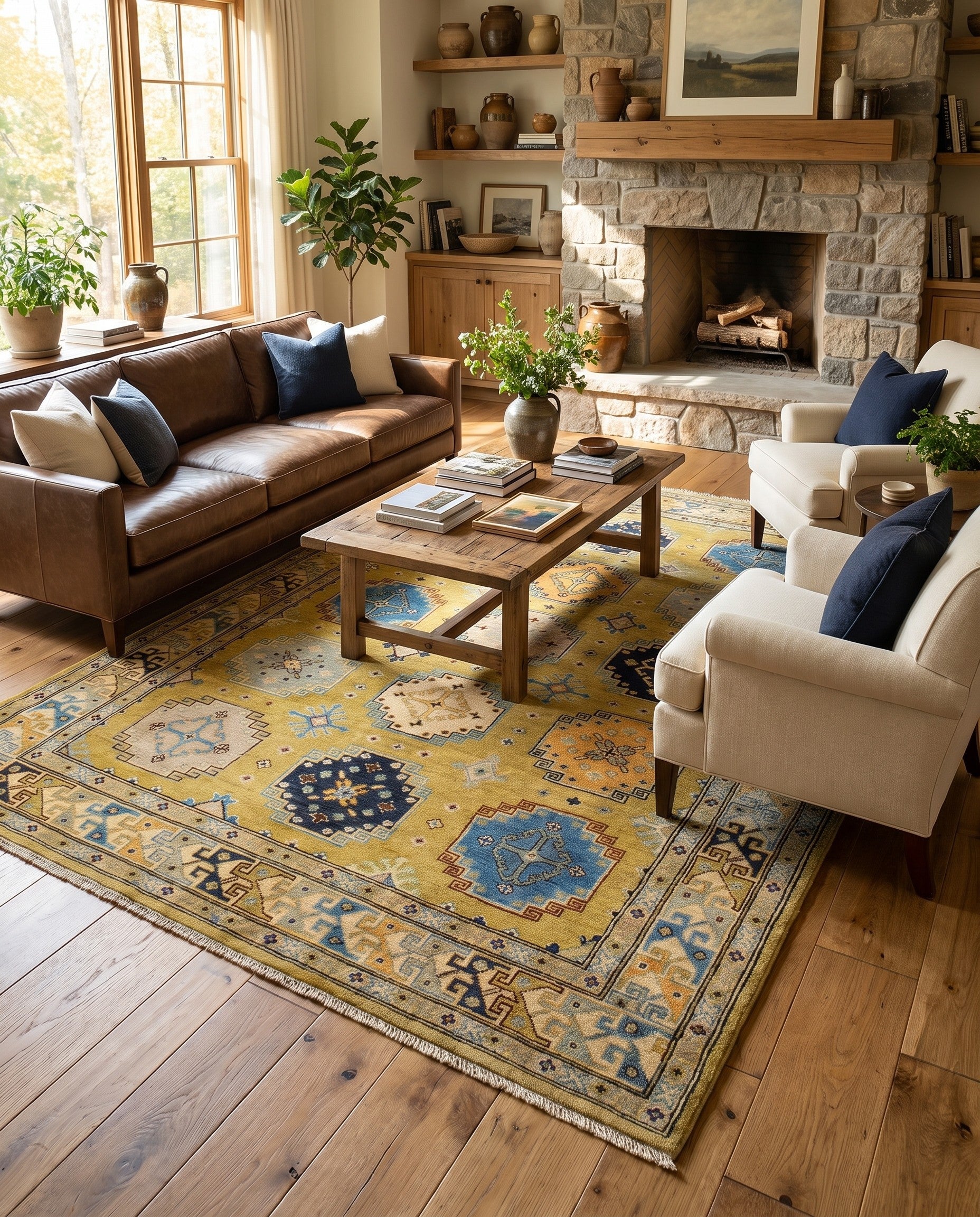 5' 8 x 7' 11 Hand Knotted Kazak Rug