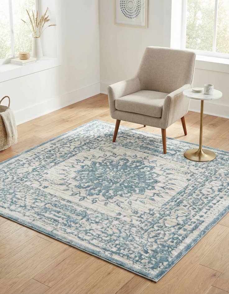 Detail image of 5' 3 x 5' 3 Chesterfield Square Rug