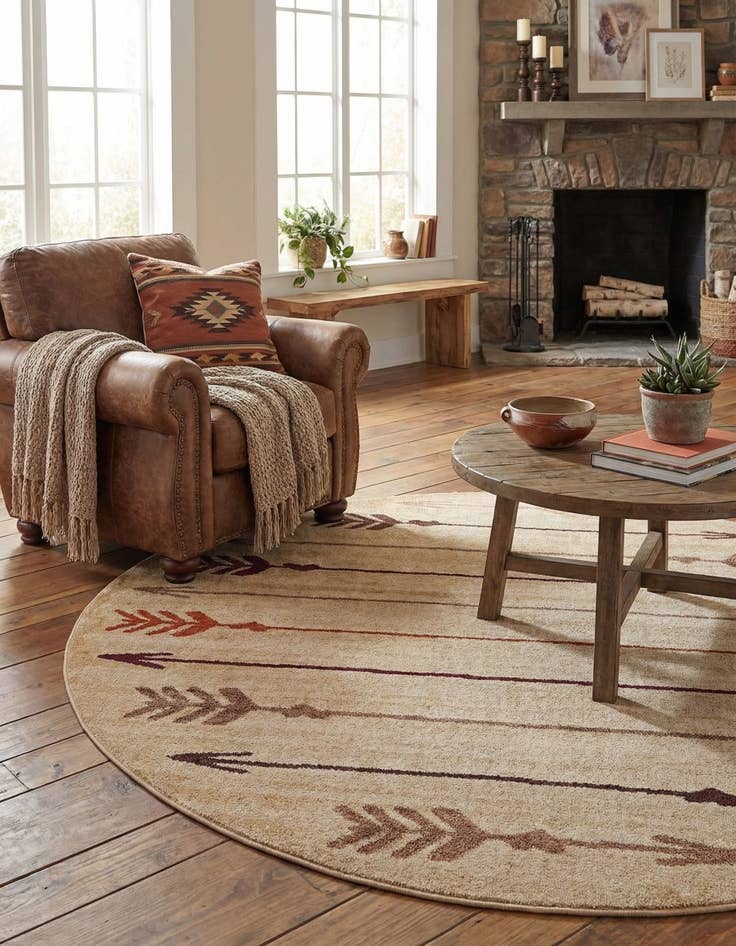 Detail image of 7' 10 x 7' 10 Harvest Round Rug