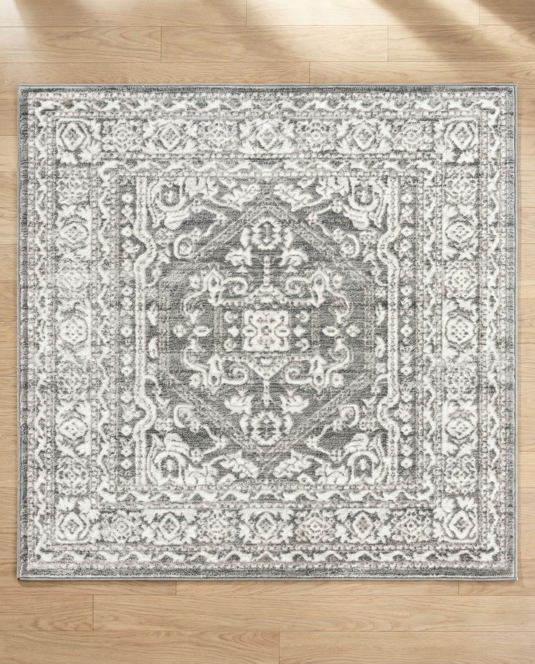 Gray Boston Square Rug