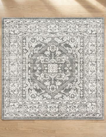 Gray Boston Square Rug