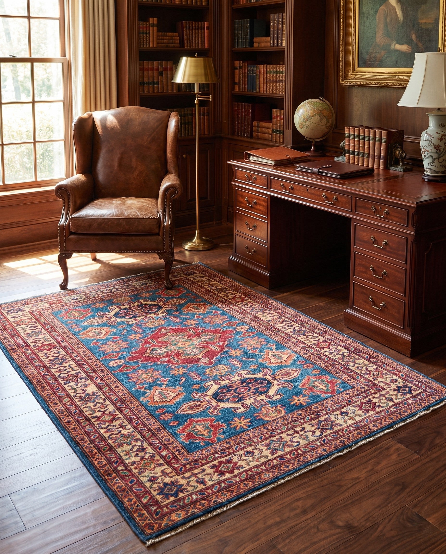 4' 4 x 6' Hand Knotted Kazak Rug