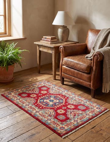 1' 11 x 3' Hand Knotted Kazak Rug