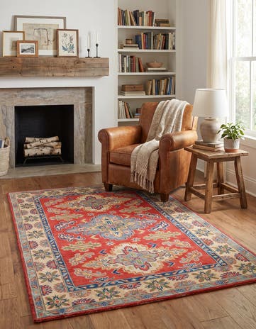3' 3 x 5' 2 Hand Knotted Kazak Rug