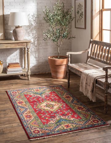 2' 8 x 4' 1 Hand Knotted Kazak Rug