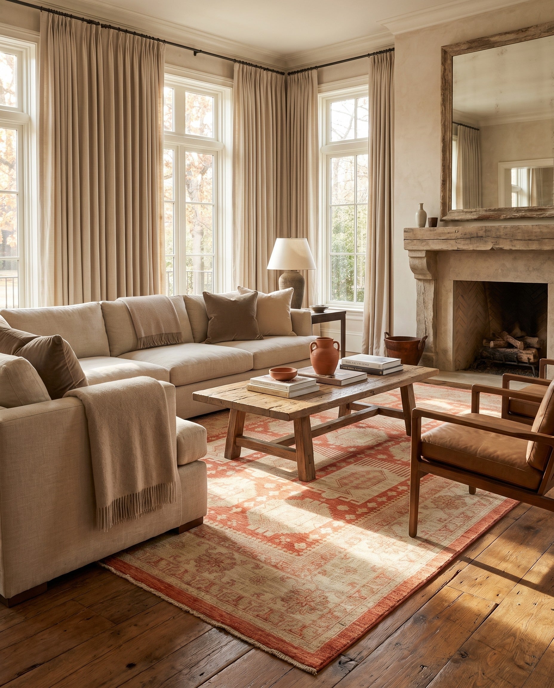 6' 5 x 10' Hand Knotted Ziegler Rug