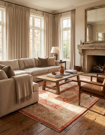 6' 5 x 10' Hand Knotted Ziegler Rug