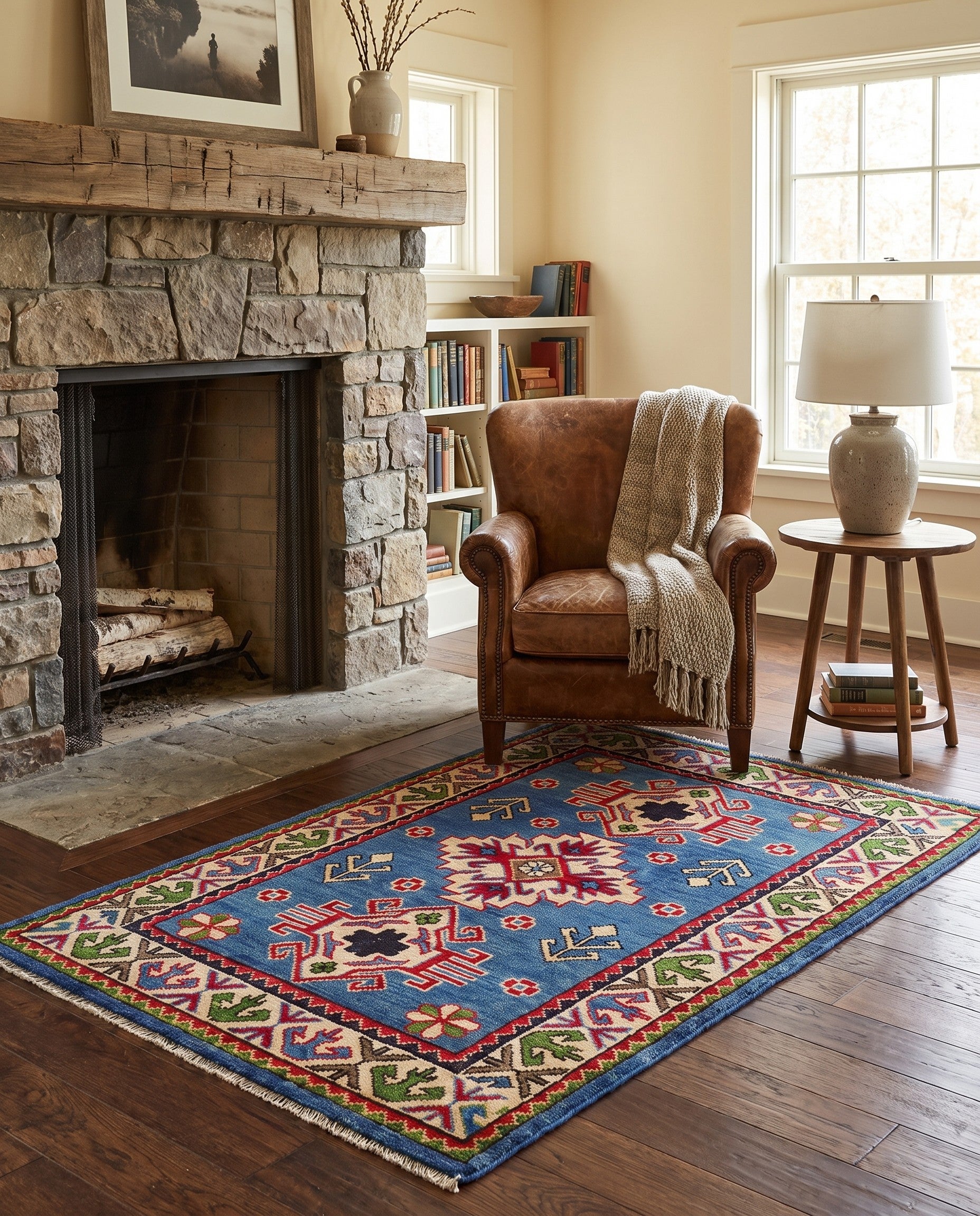 2' 7 x 4' 2 Hand Knotted Kazak Rug