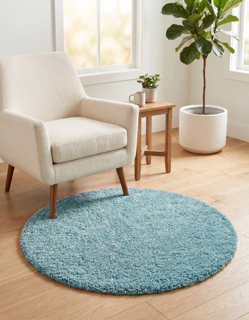 3' x 3' Zermatt Shag Round Rug