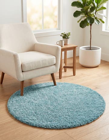 3' x 3' Zermatt Shag Round Rug