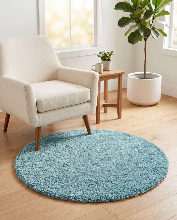 3' x 3' Zermatt Shag Round Rug
