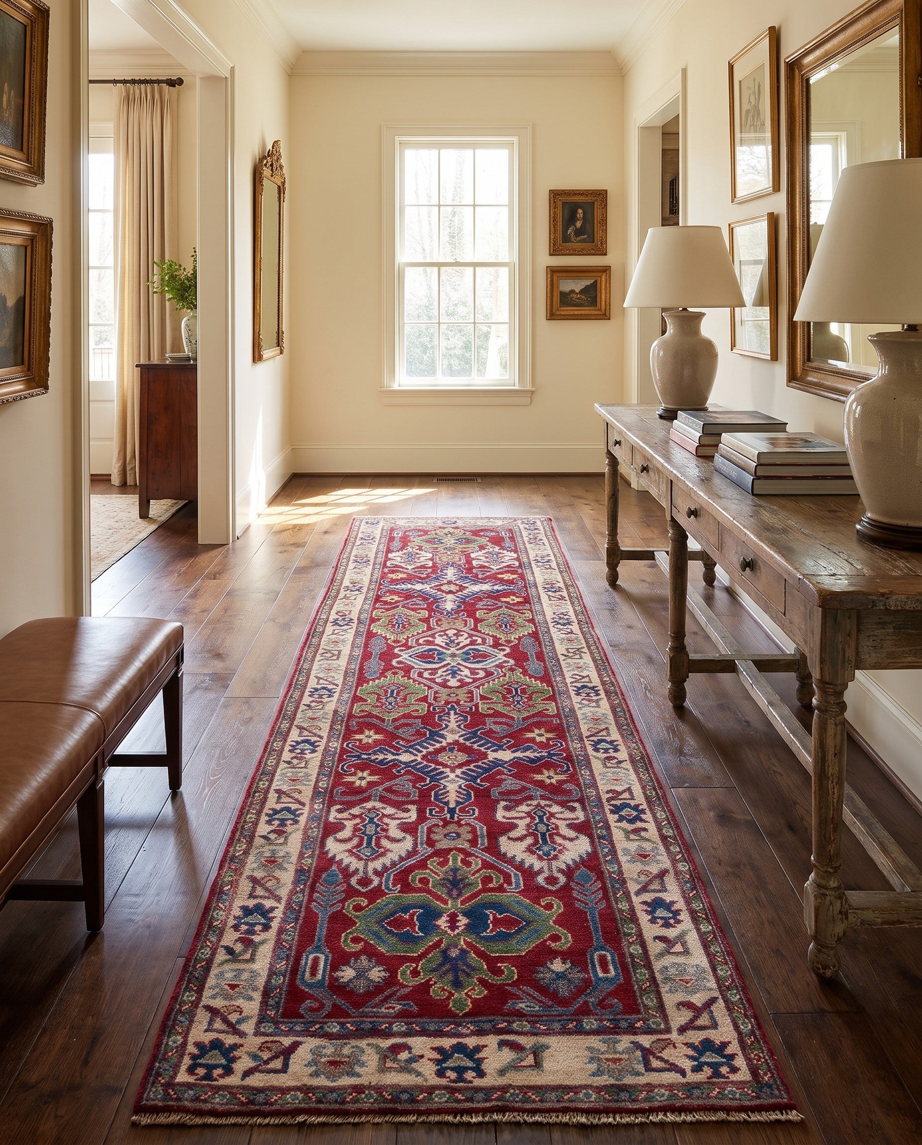 2' 8 x 9' 7 Hand Knotted Kazak Runner Rug