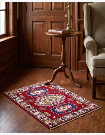 2' 1 x 2' 11 Hand Knotted Kazak Rug