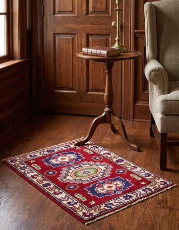 2' 1 x 2' 11 Hand Knotted Kazak Rug