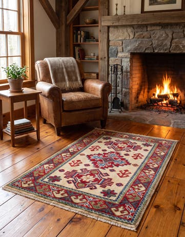 2' x 3' Hand Knotted Kazak Rug