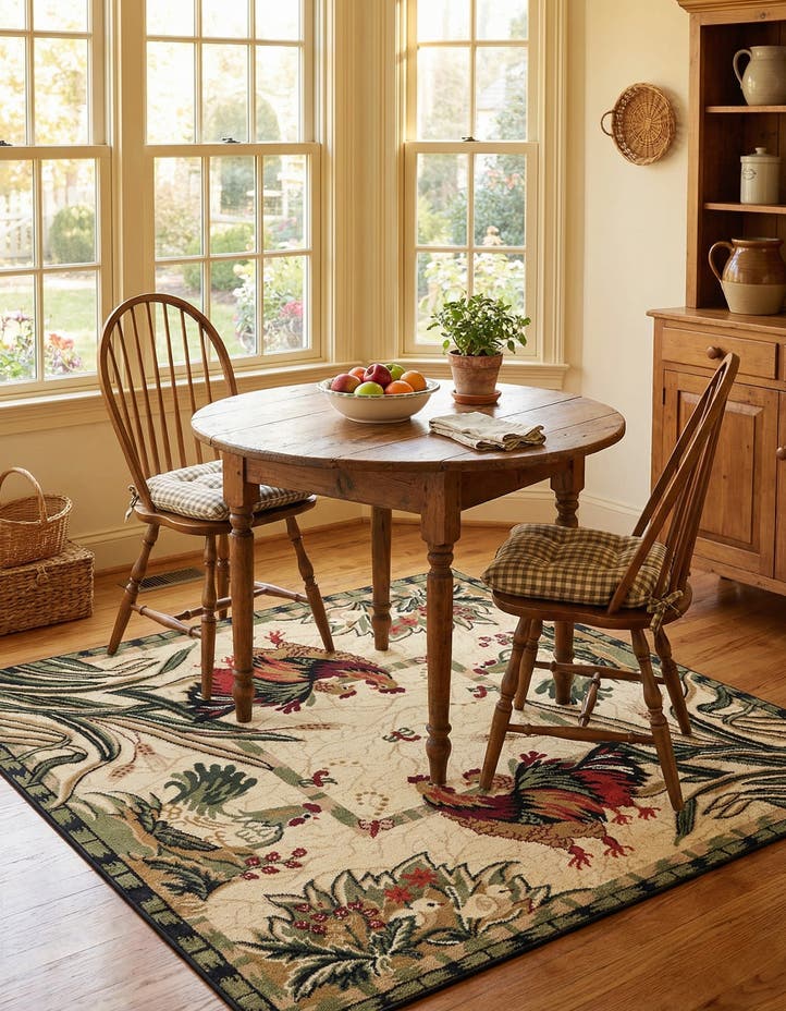 5' 3 x 5' 3 Pastoral Square Rug
