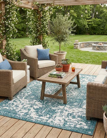 5' 3 x 8' Easy-Clean Jill Zarin Dubai Indoor / Outdoor Rug