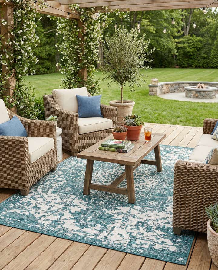 5' 3 x 8' Easy-Clean Jill Zarin Dubai Indoor / Outdoor Rug