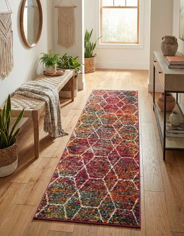 2' x 7' Lattice Frieze Runner Rug