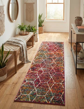 2' x 7' Lattice Frieze Runner Rug