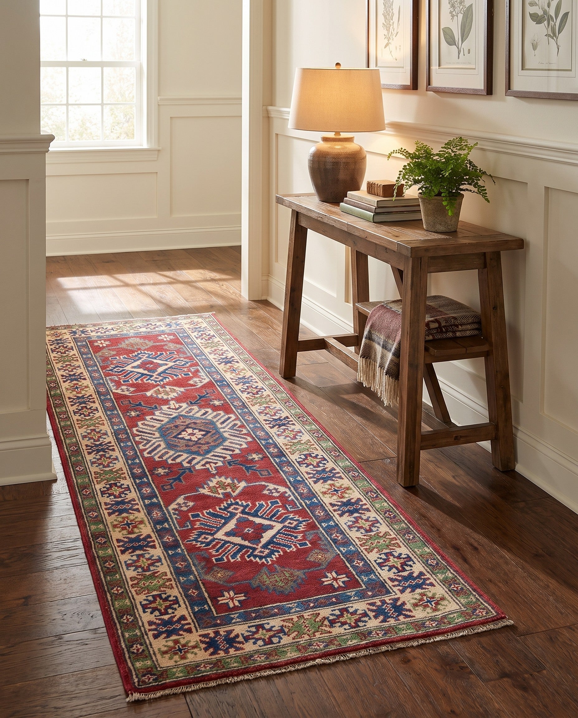 2' 2 x 5' 10 Hand Knotted Kazak Runner Rug