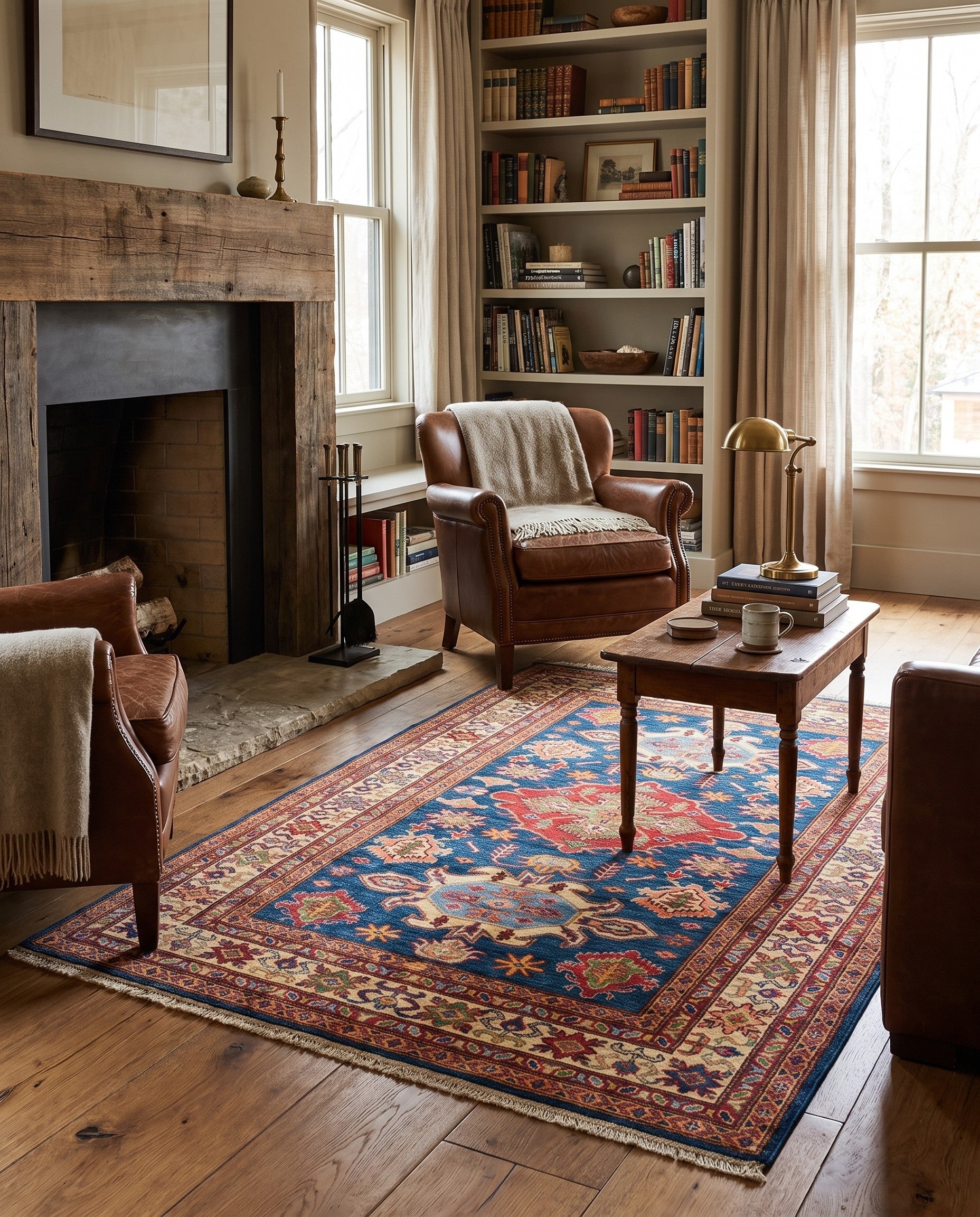 4' x 6' 1 Hand Knotted Kazak Rug